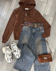 Jeans sabbiato + cintura🤎✨