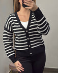 Cardigan a righe
