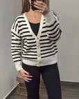 Cardigan a righe