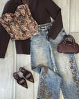 Jeans Ricamato con borchie ✨