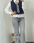Gilet con camicia