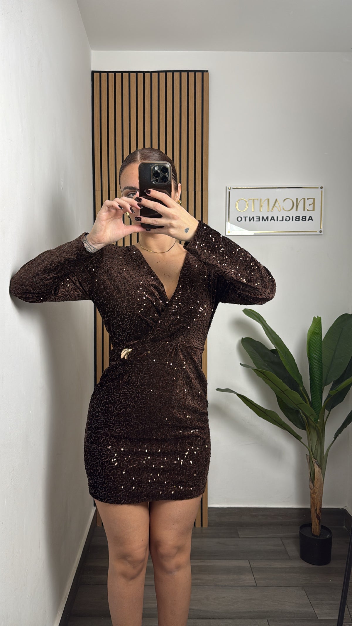 Abitino marrone glitter✨