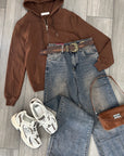 Jeans sabbiato + cintura🤎✨