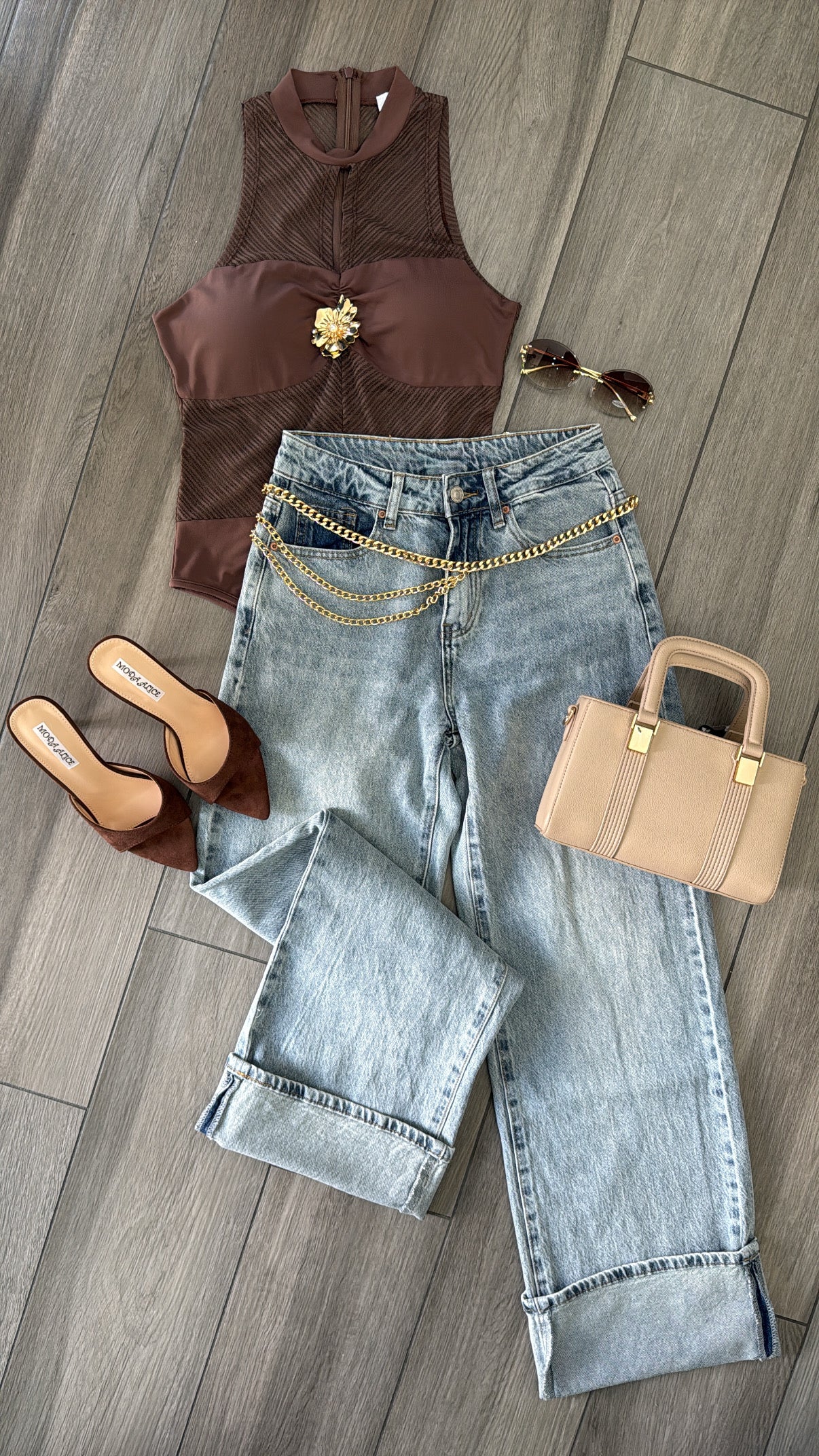 Jeans con piegone🤎