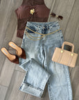 Jeans con piegone🤎