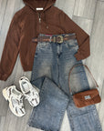 Jeans sabbiato + cintura🤎✨