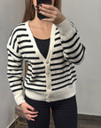 Cardigan a righe
