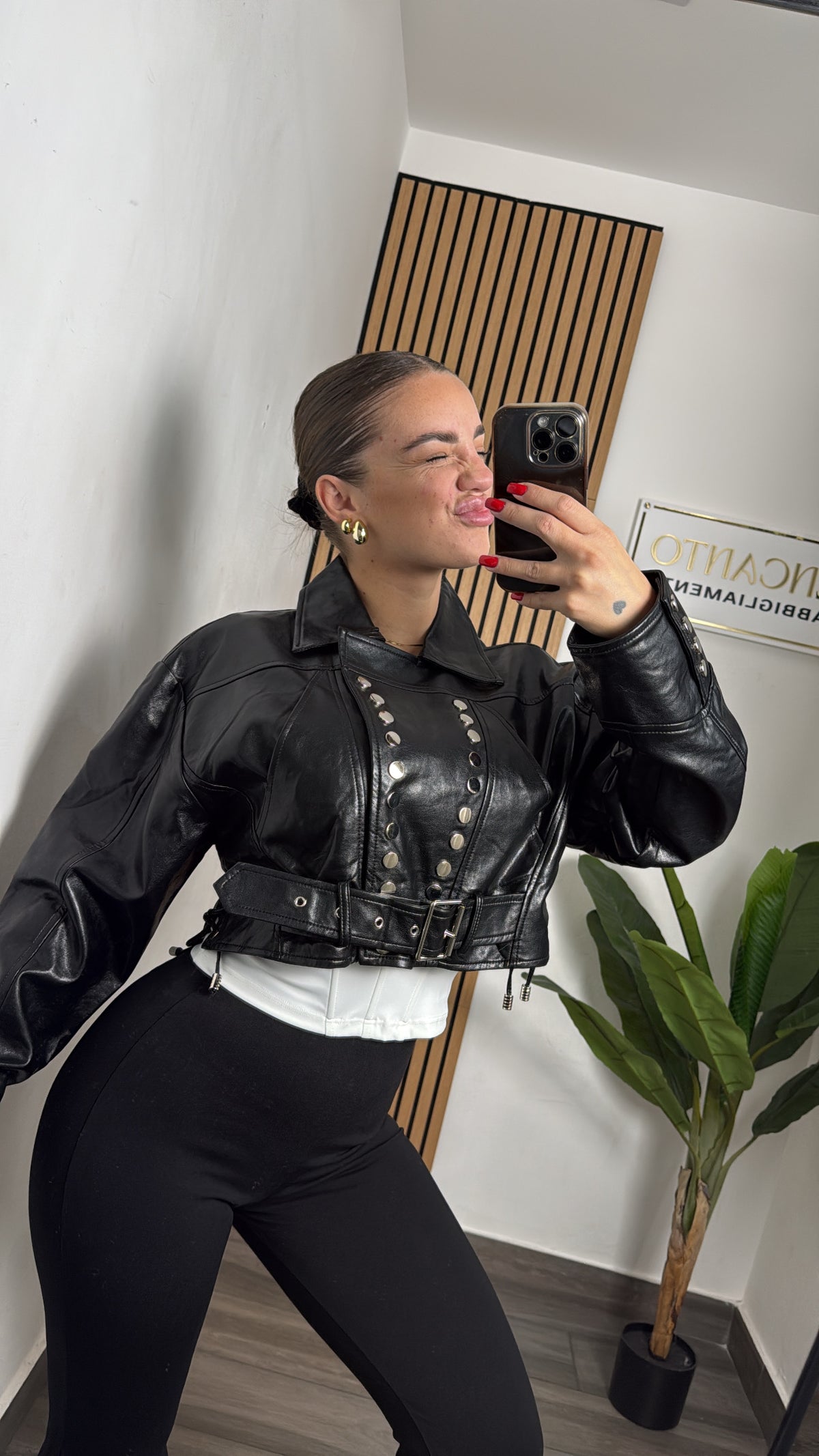 Chiodo in ecopelle MJ✨