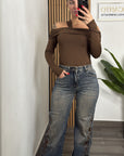 Jeans Ricamato con borchie ✨