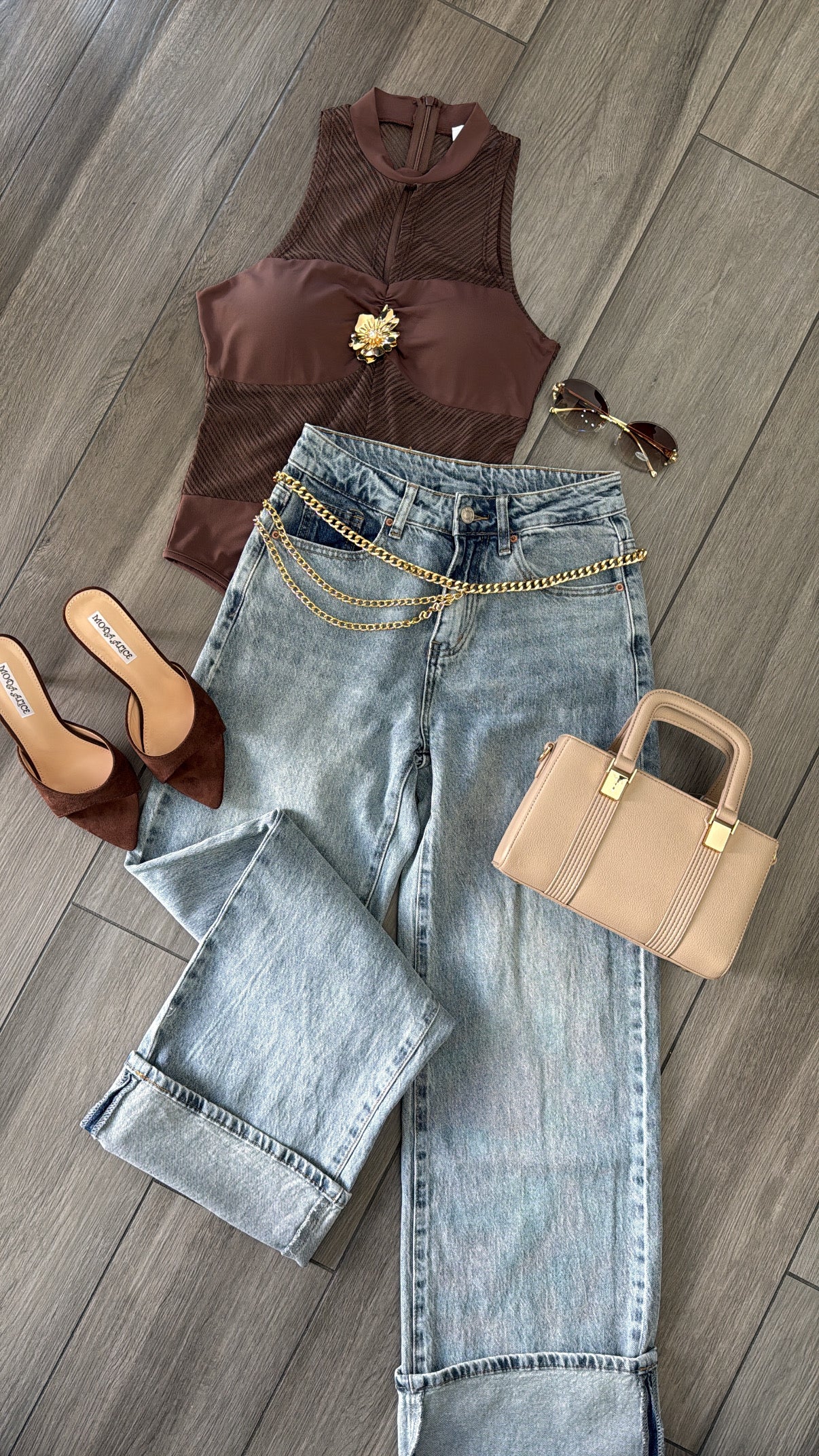 Jeans con piegone🤎