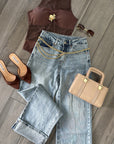 Jeans con piegone🤎