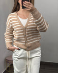 Cardigan a righe