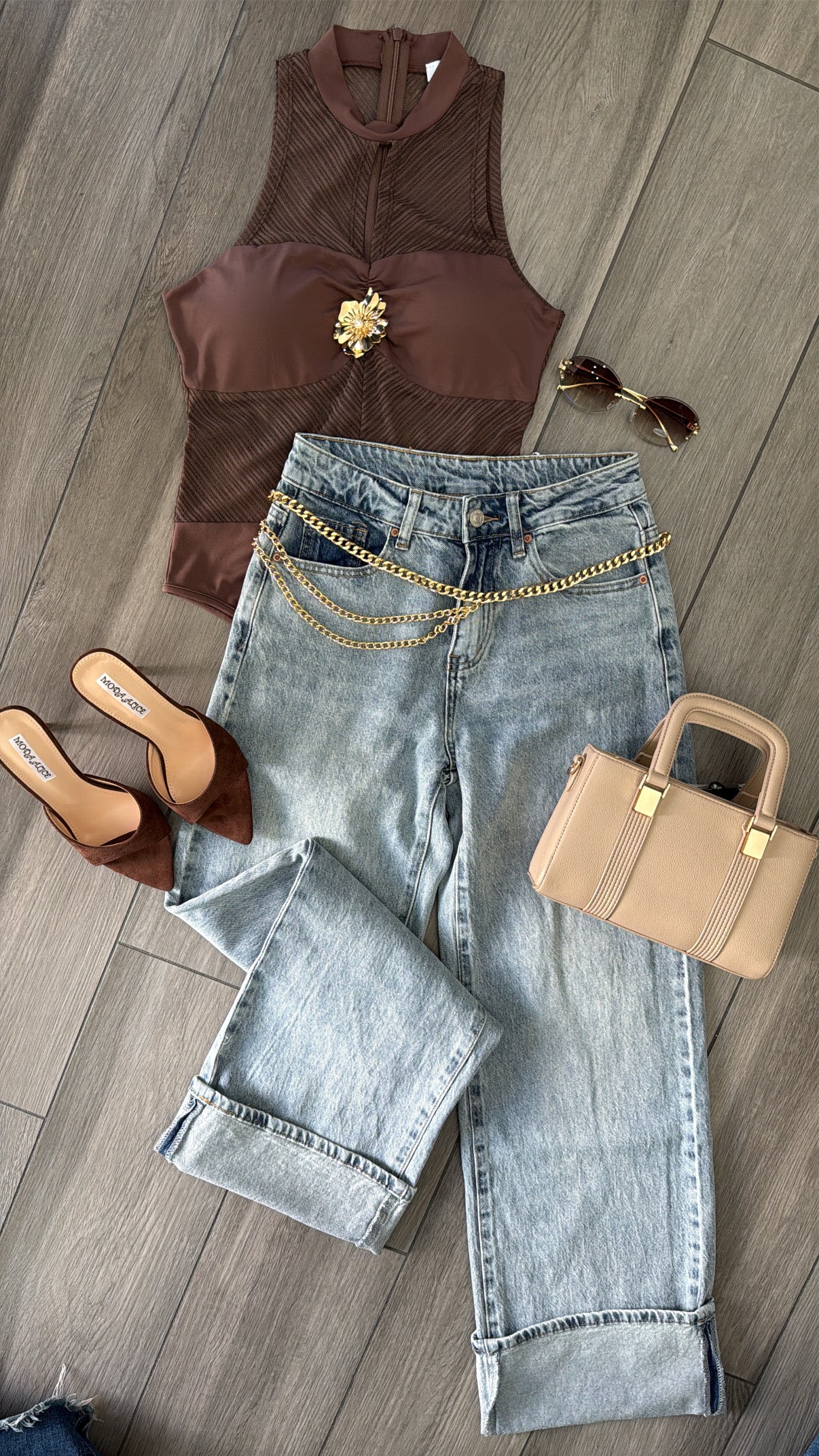 Jeans con piegone🤎