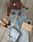 Jeans con piegone🤎