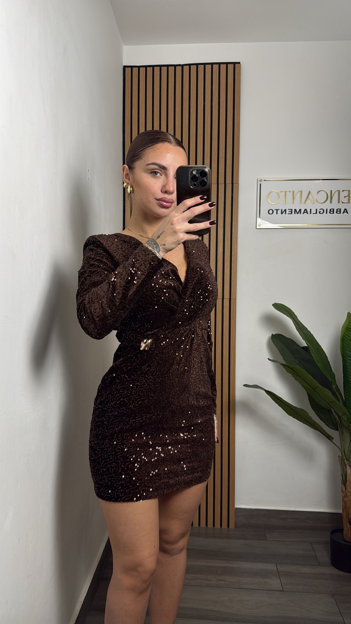 Abitino marrone glitter✨